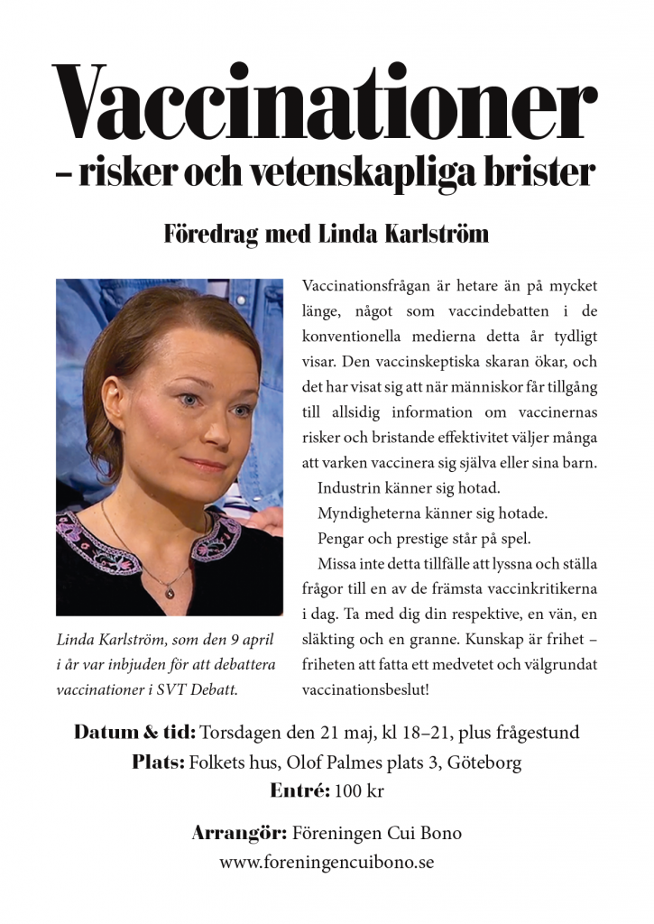 Linda Karlström i Göteborg den 21 maj_A4-affisch